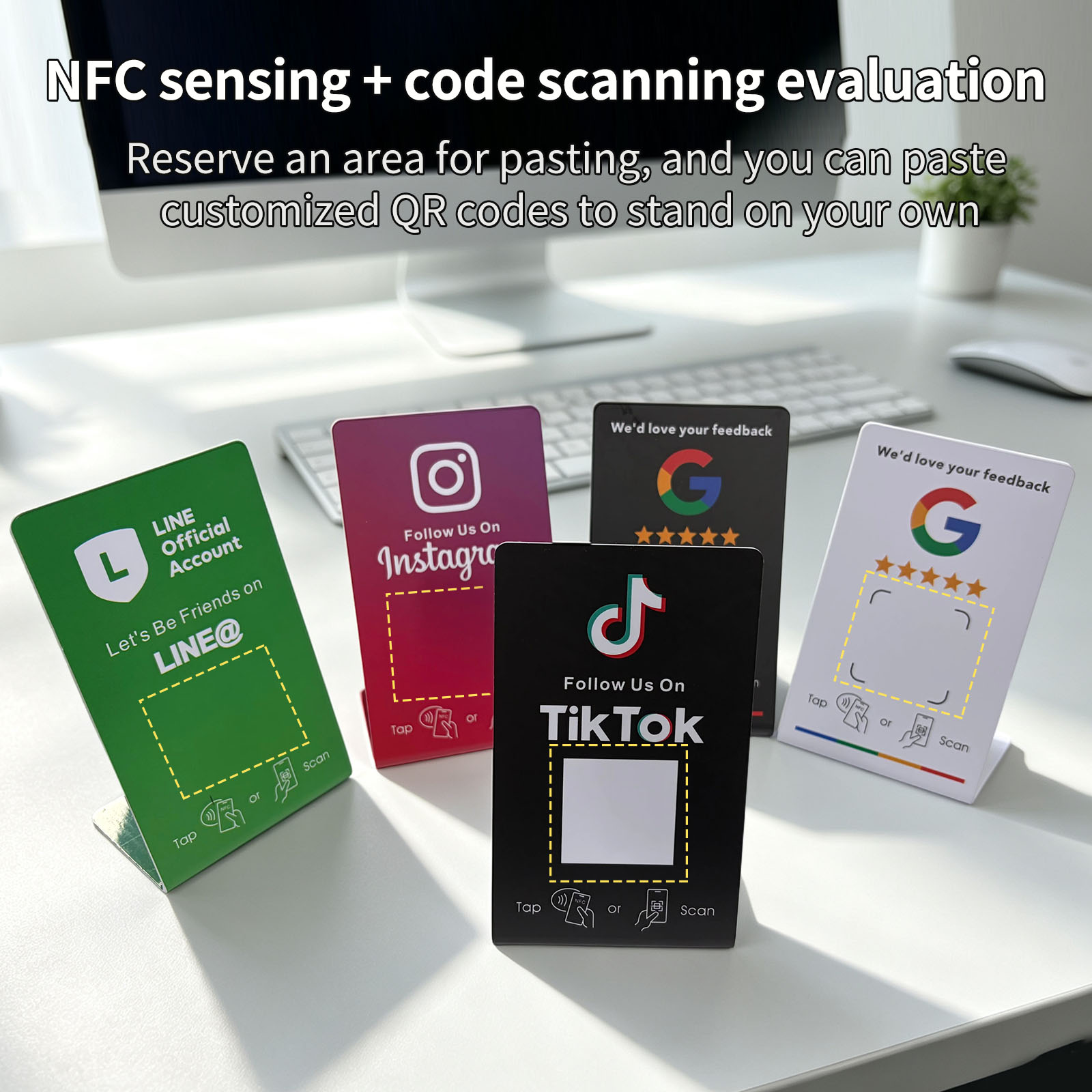 Graded Card Display - NTAG215 NFC Table Stand Card Programmable